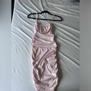 SHEIN floral ruched dress